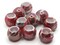 10 17mm Large Hole Macrame Red Marbleized Round Plastic Beads